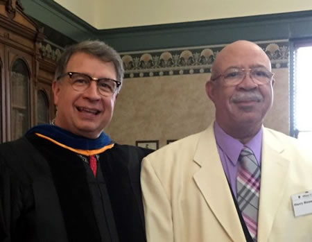 Harry Bonner recieves honorary doctorate at Albion College commencement 2015